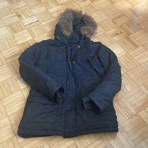 danier black winter coat